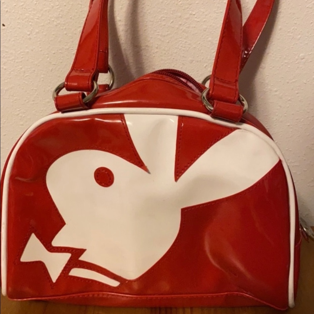 Red Vinyl Playboy Official Bag. NWOT.